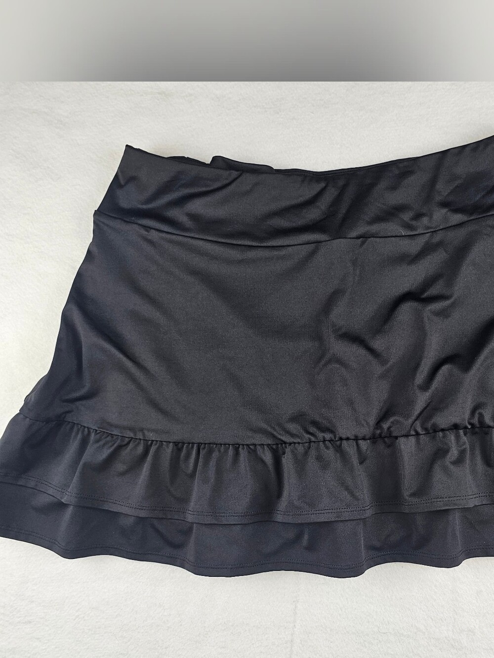 Crown & Ivy Active Black Ruffle Golf Pull On Skort Pockets Sports Tennis Large - Picture 9 of 9